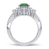 14K 0.70Ct Diamond Emerald Ring