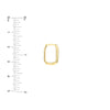 Diamond Channel 12mm Hoop Earrings