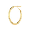 Twisted Tube Oval Hoop Earring with Omega Clip