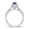 14K 0.20Ct Diamond Sapphire Ring