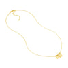 Mini Bezel Leaf Drop and Bead Necklace