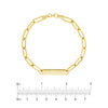 ID Bar Paper Clip Chain Bracelet