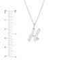 Script 'H' with Diamond Bezel Necklace