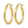 14K D/C Hinged Hoop Earrings