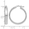 14K White Gold Polished Hoop Earrings