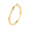 3mm x 40mm Square Tube Hoop Earrings