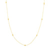 Moon Cut Bead Stations Adjustable Necklace