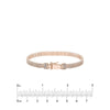 Plated Sterling Silver Triple CZ Row Bracelet