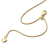 Sterling Silver Gold-plated Adjustable .85mm Box Chain