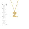 Block Lined Initial 'Z' with Diamond Necklace