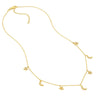 Diamond Star and Moon Dangle Necklace