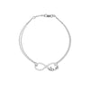 Plated Sterling Silver CZ Infinity Love Bracelet