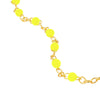 Neon Yellow Enamel Bead Piatto Chain