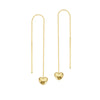 Puffy Heart Threader Earrings