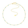 Turq Enamel Stations Saturn Chain Choker