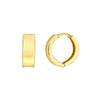 High Polished Round Hoop Earrings