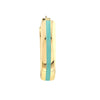 Medium Turquoise Enamel Round Hoops
