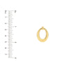 Graduated Oval Hoop Stud Earrings