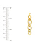 Polished Oval Link Dangle Earrings