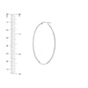 Plated Sterling Silver Long Oval Sparkle Hoops