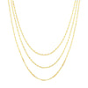 Triple Graduated Box Link Necklace