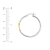 Plated Sterling Silver Cross Hoop Earrings