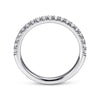 14K White Gold Diamond Wedding Band