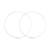 60mm Flat Wire Endless Hoop Earrings