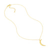 Large Crescent Moon Pendant Necklace