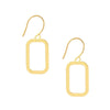 Rounded Rectangle Fish Hook Earrings