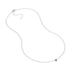 3mm Sapphire Stone Bezel Necklace