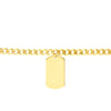 Dog Tag Dangle Curb Chain Bracelet