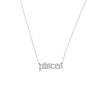 Gothic Pisces Nameplate Necklace