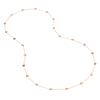 Sterling Silver Hammered Disc Station Long Necklace