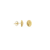 D/C Oval Dome Stud Earrings on Post Back