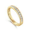 14K Yellow Gold Channel Set Diamond Anniversary Band