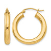 10K Polished Lightweight Hoop Earrings