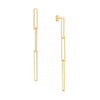 Interlocking Open Rectangle Drop Earrings