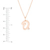Script 'O' with Diamond Bezel Necklace