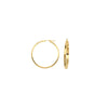 3x35 Half Round D/C Florentine Hoop Earrings