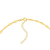 Mirror Oval Shape Link Lariat Necklace