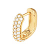 3 Row Pave Diamond Paper Clip Huggies (5/8tcw)
