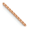 14K Rose Gold 1mm D/C Open Franco Chain