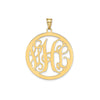 Script Circle Monogram Pendants