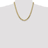 14K 7.25mm Flat Beveled Curb Chain
