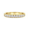 14K Yellow Gold 11 Stone French Pavé Diamond Wedding Band