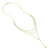 Light Blue Enamel Layered Lariat Necklace