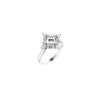 14K White 5.5 mm Square 1/3 CTW Natural Diamond Semi-Set Engagement Ring