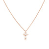 Diamond Mini Cross Adjustable Necklace