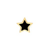 Black Enamel Star Stud Earrings